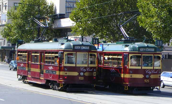 Yarra Trams W class Melbourne City Circle 925 & 928